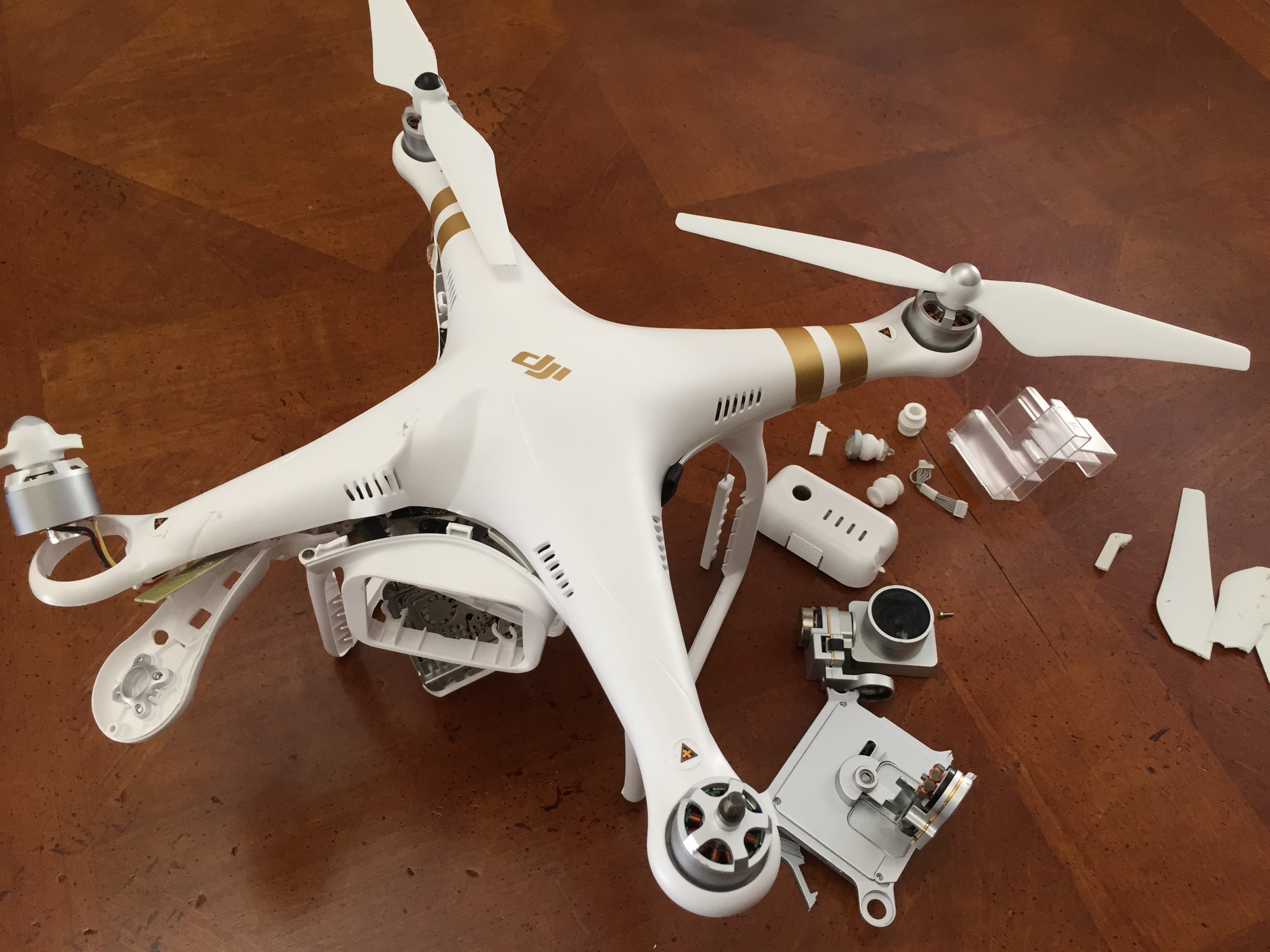 drone decole phantom crash